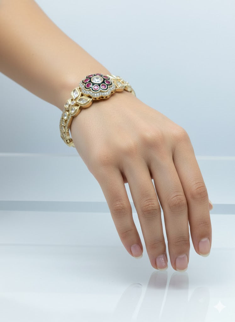 Polki Meenakari Bracelet