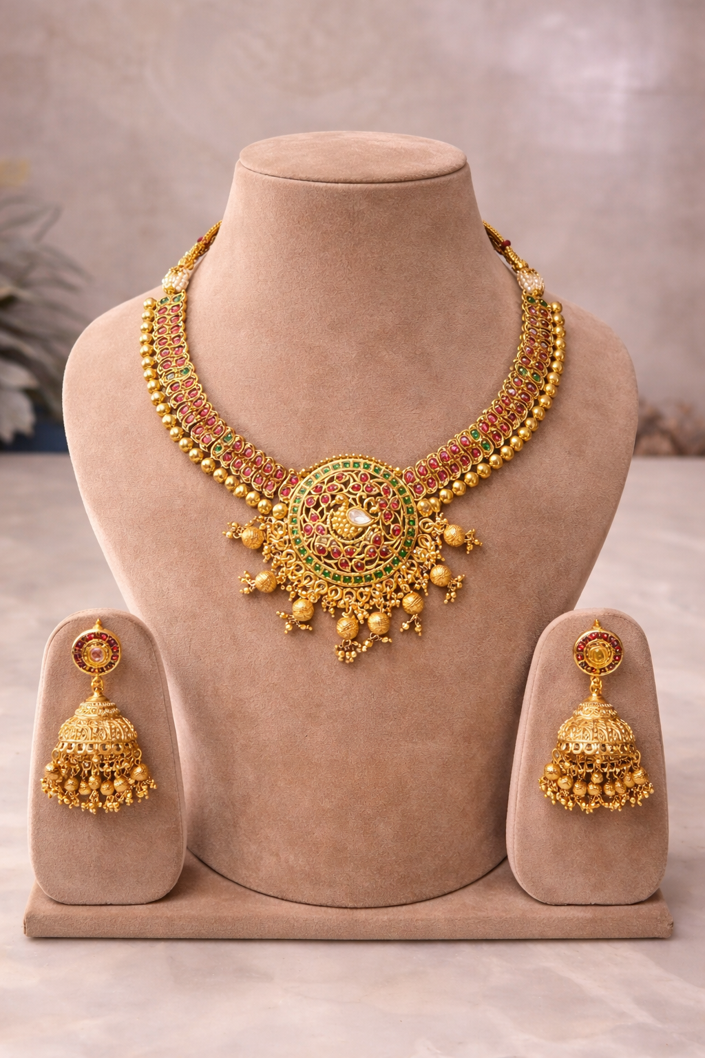 Chandralekha Antique Kundan Necklace Set