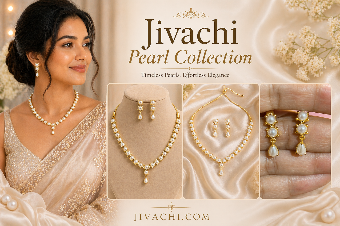 Petite Pearl Drop Necklace Set