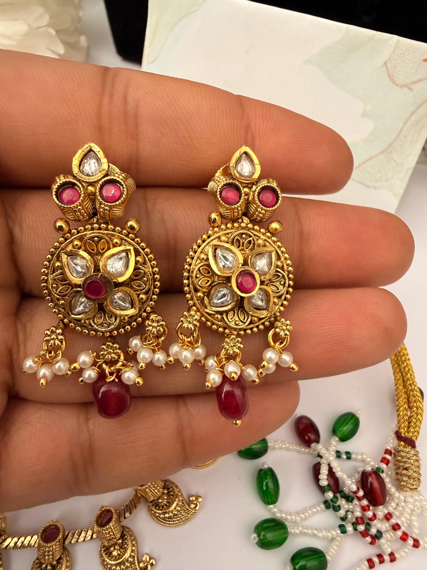 Rajkumari Chandrika Temple Necklace Set