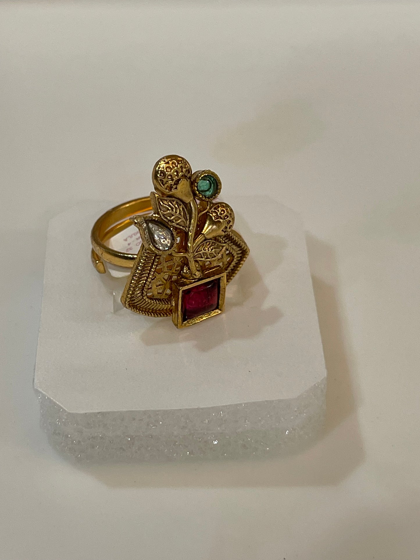 Crimson Dynasty Bloom Ring