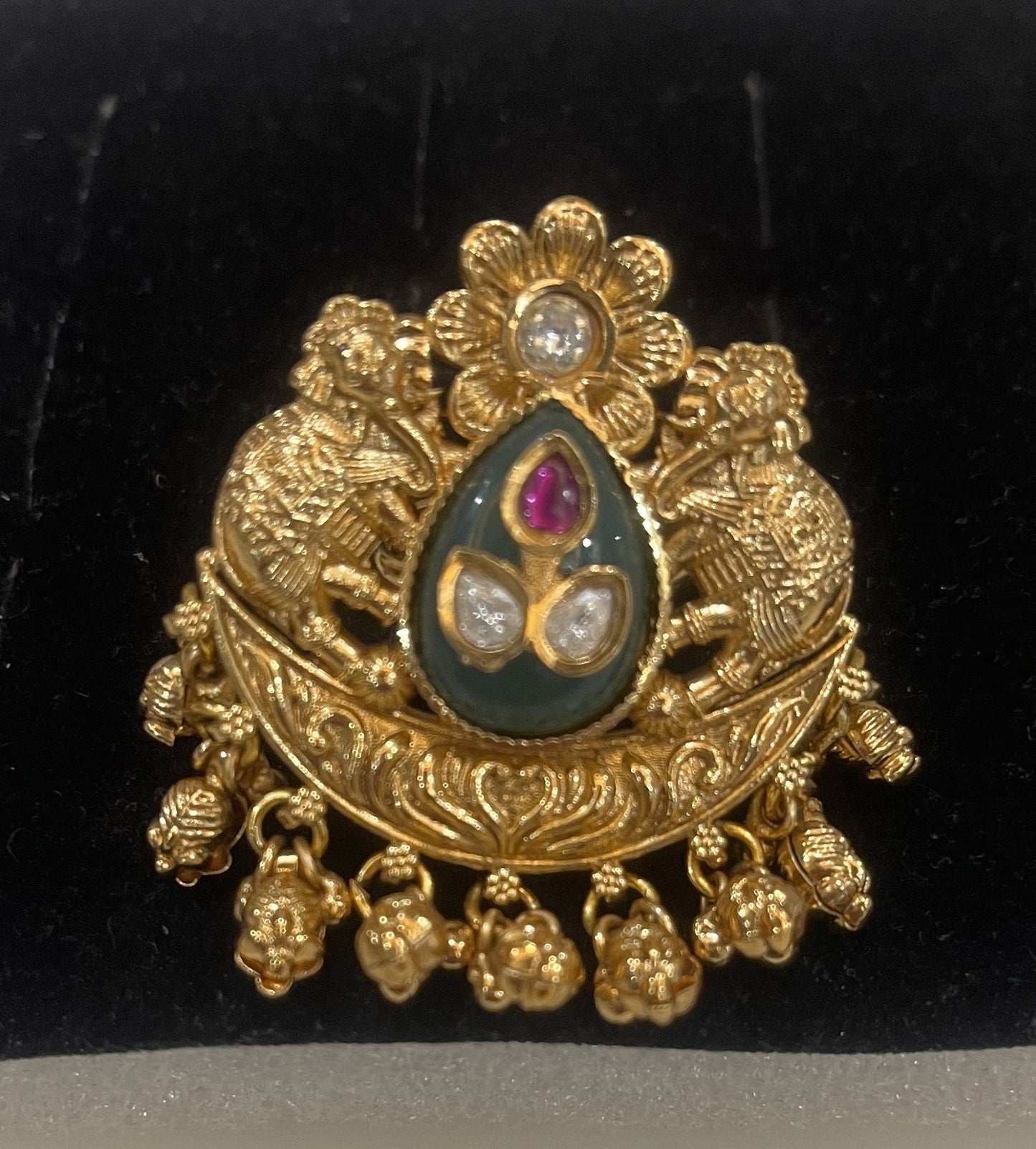 Antique Peacock Temple Ring