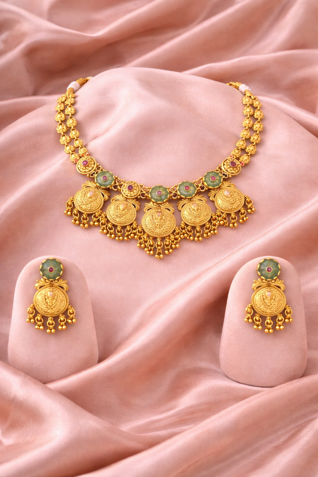 Lakshmi Panch-Coin Necklace Set