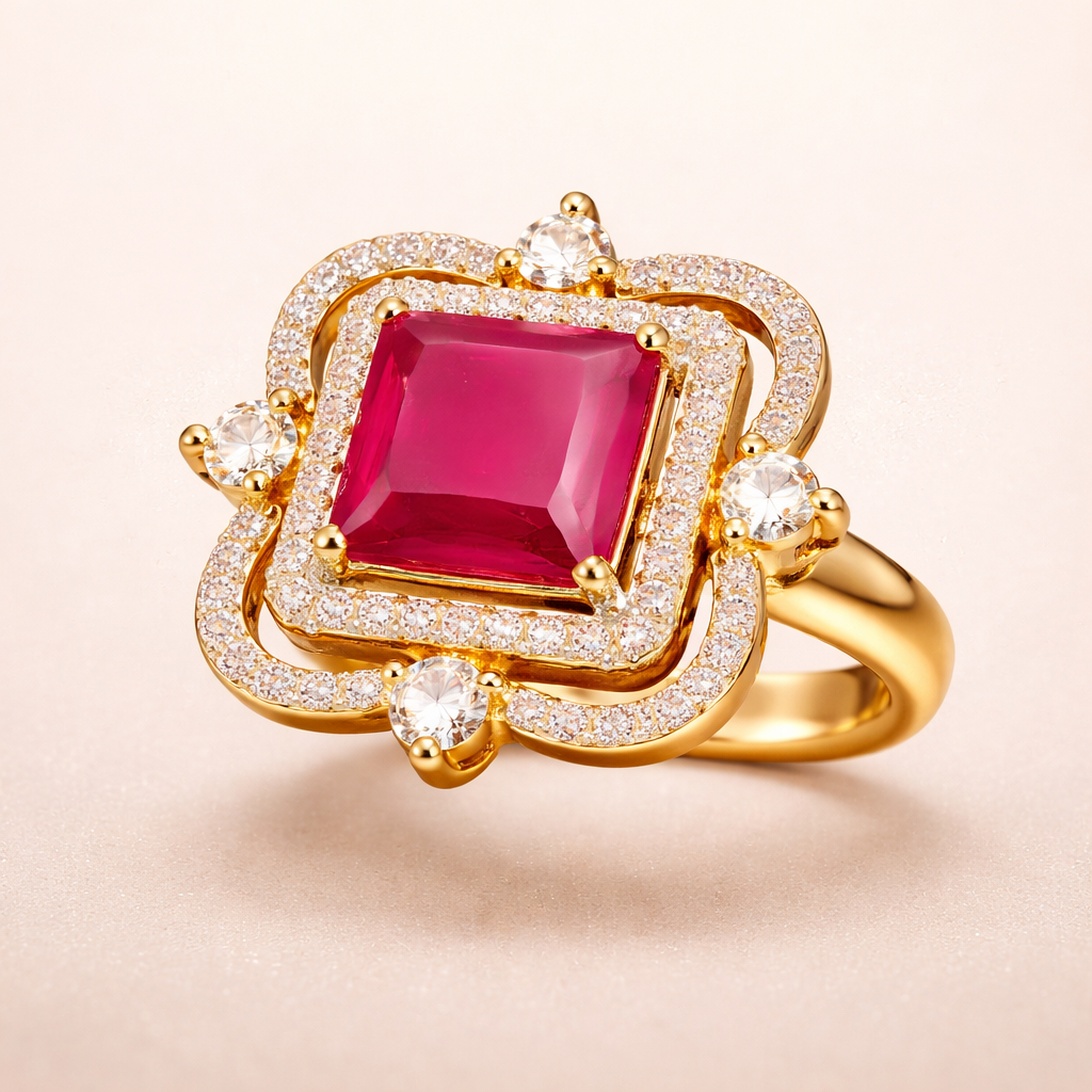 Regal Ruby Sparkle Ring