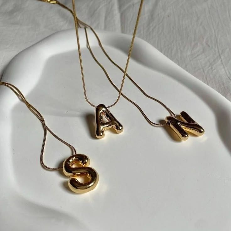 Alphabet Necklace A-Z, elegant necklace with polished finish, ersonalised alphabet letter jewelry for women