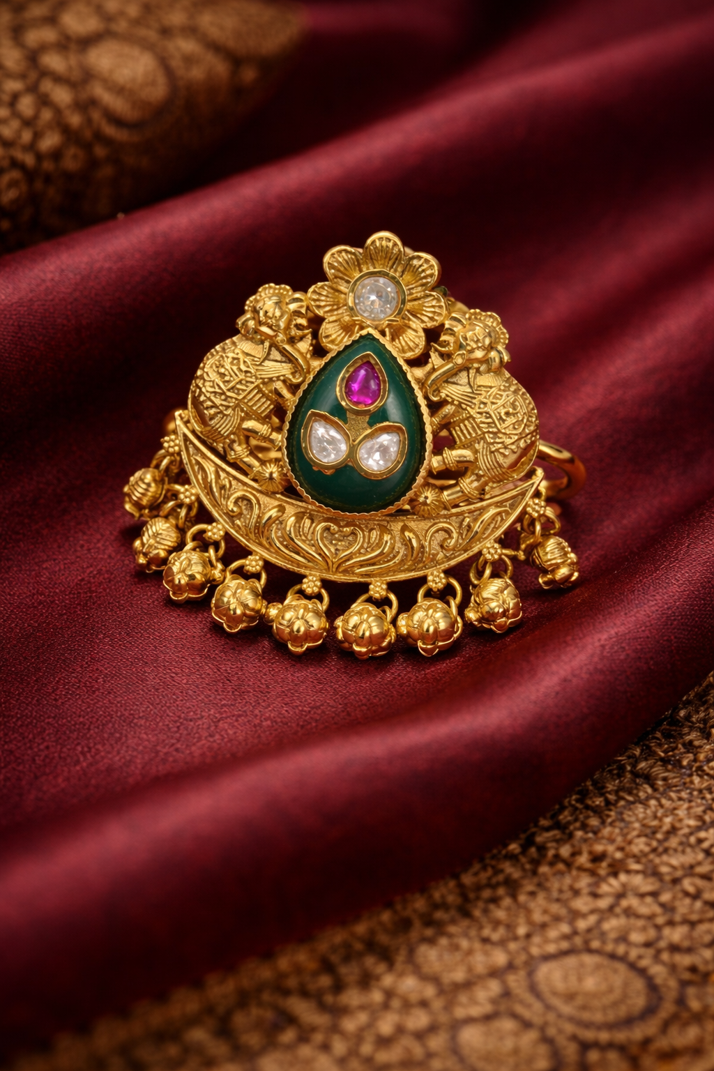 Antique Peacock Temple Ring