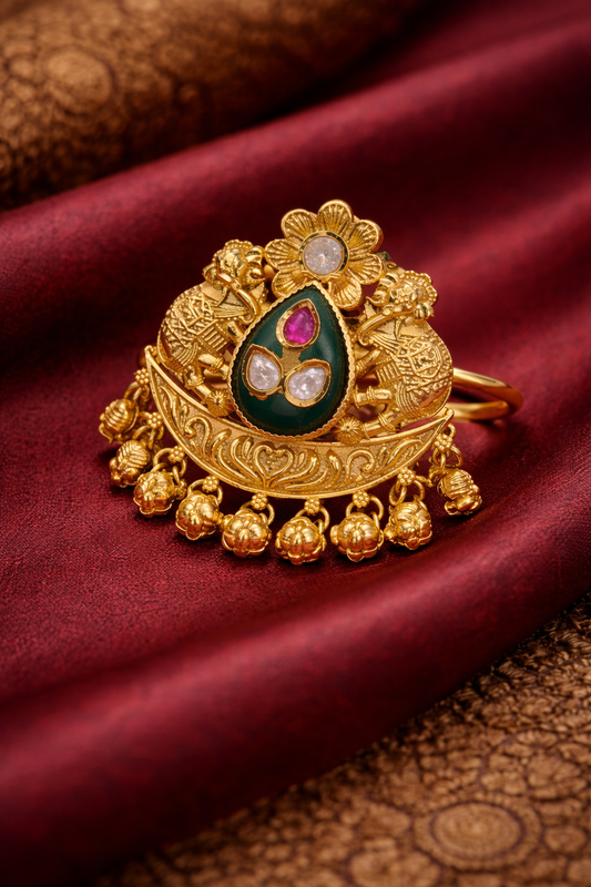Antique Peacock Temple Ring