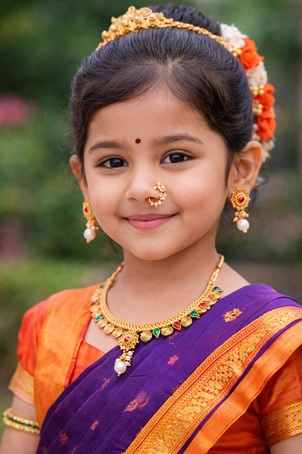 Kids Kundan Bloom Necklace Set