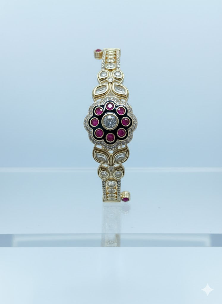 Polki Meenakari Bracelet