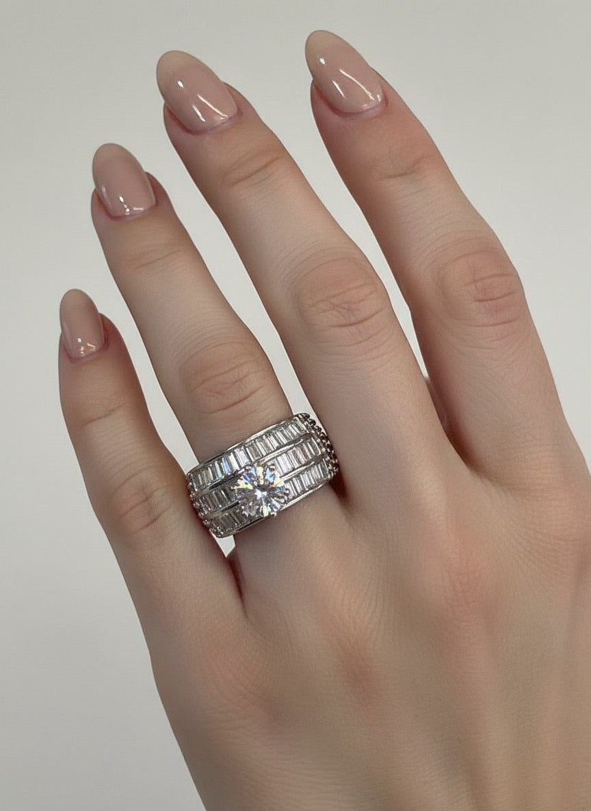 Luminous Cascade Solitaire RING