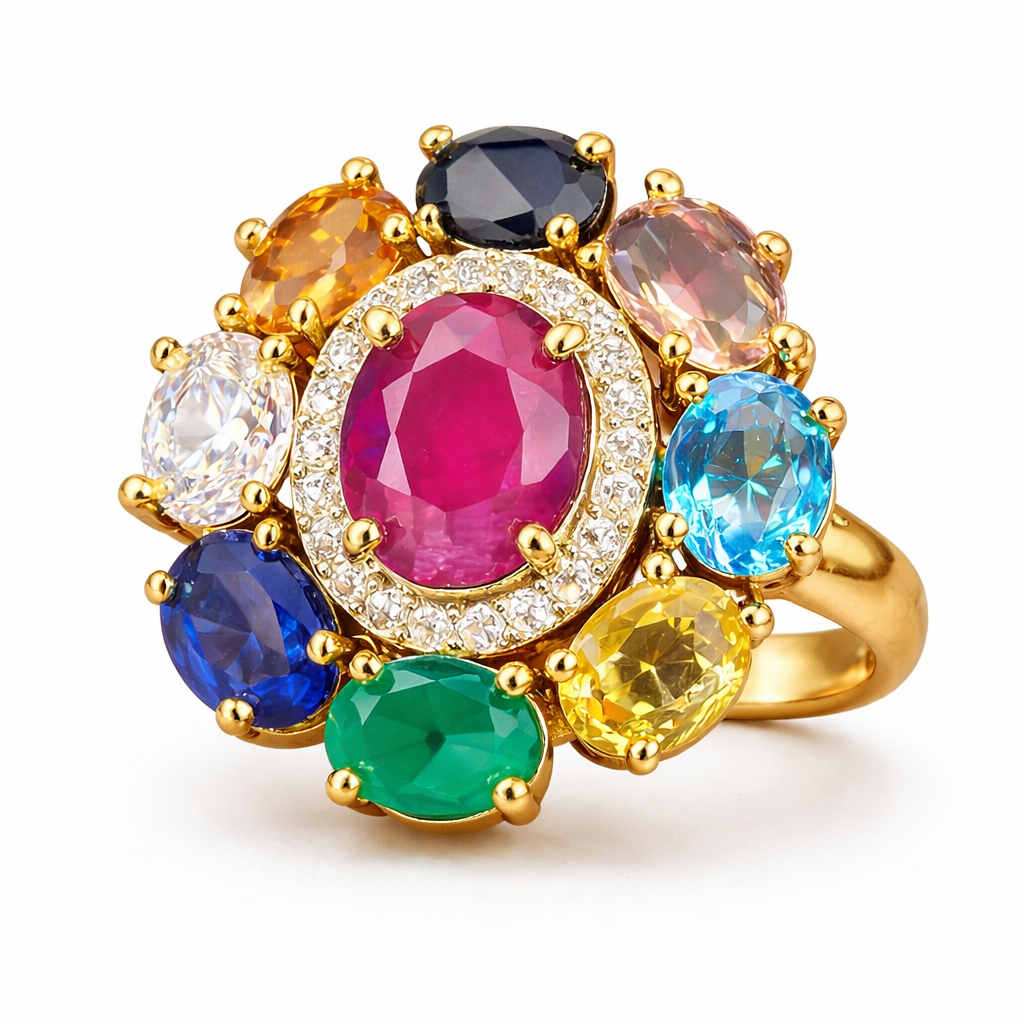 Cosmic Navratna Statement Ring