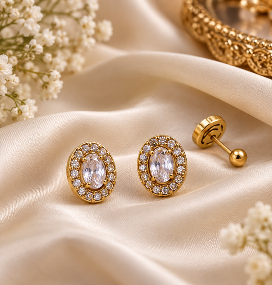 Oval Radiance Stud Earrings