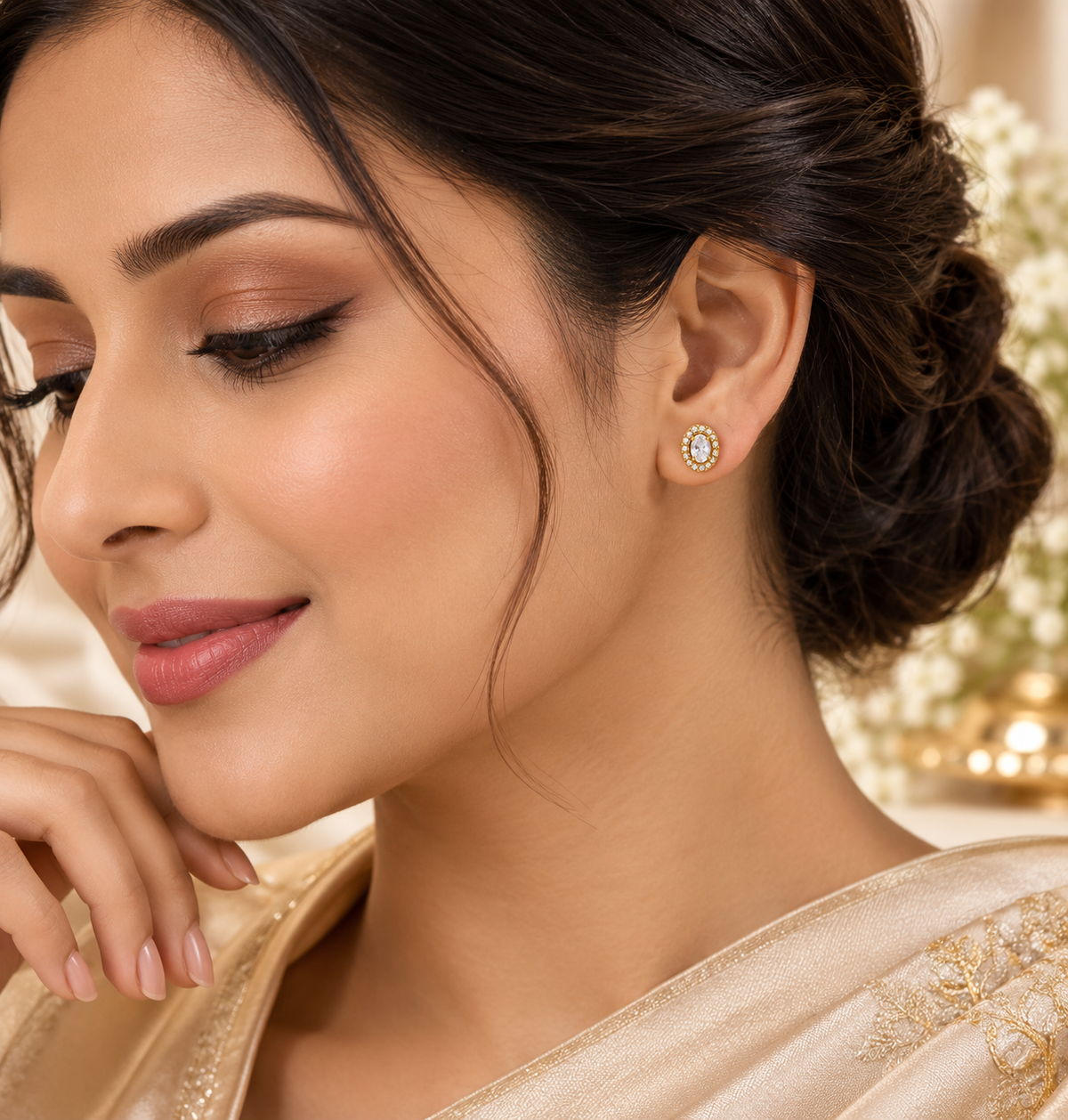 Oval Radiance Stud Earrings