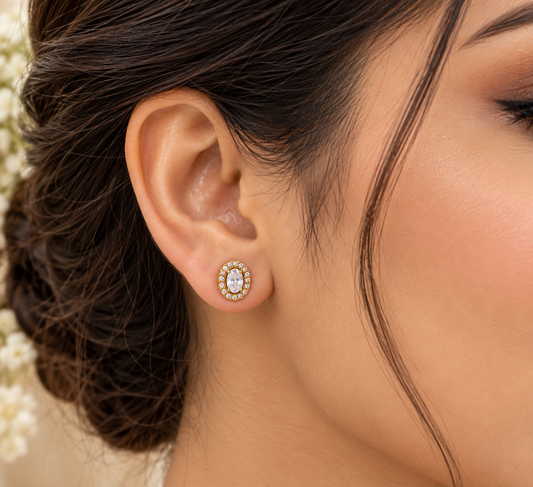 Oval Radiance Stud Earrings