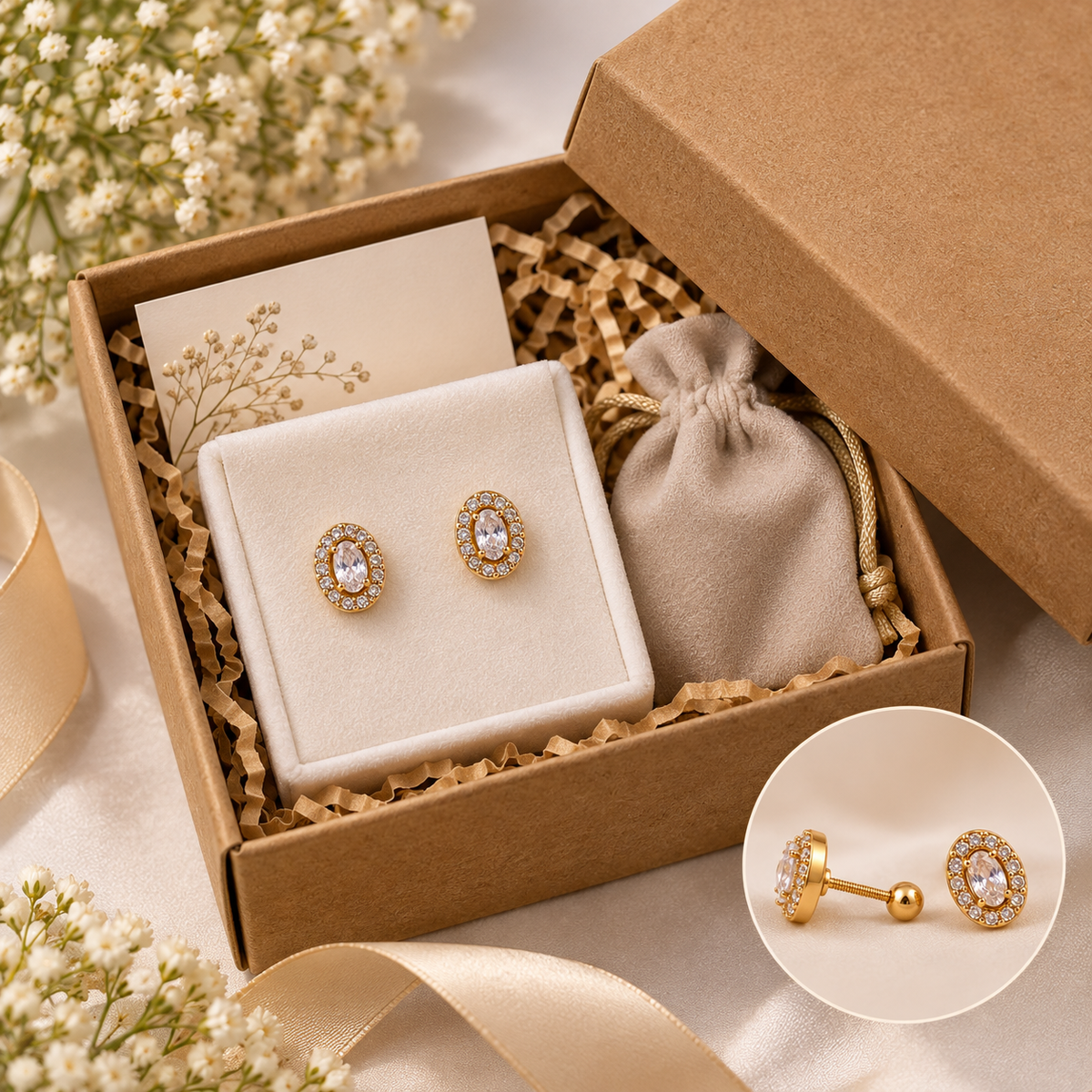 Oval Radiance Stud Earrings