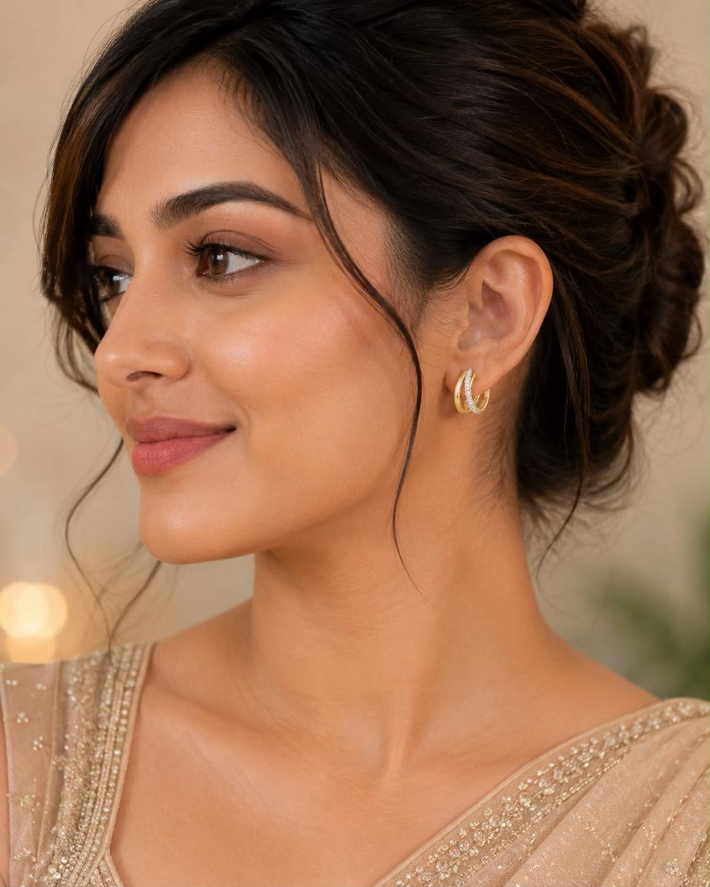 Aurora Luxe Crossover Hoop Earrings