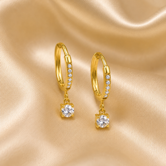 Diamond Glow Hoop Earrings