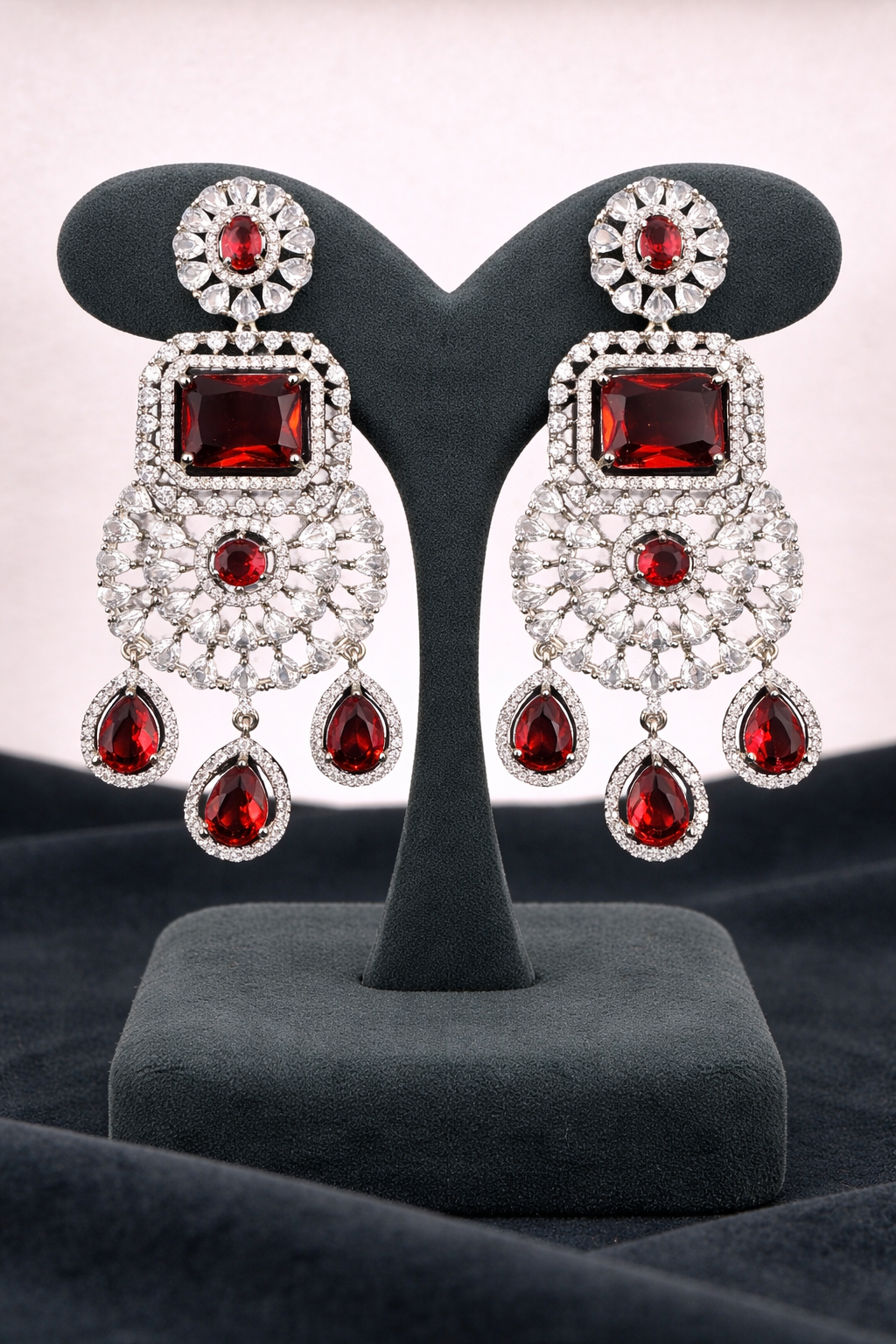 Crystal Cascade Luxe Drop Earrings