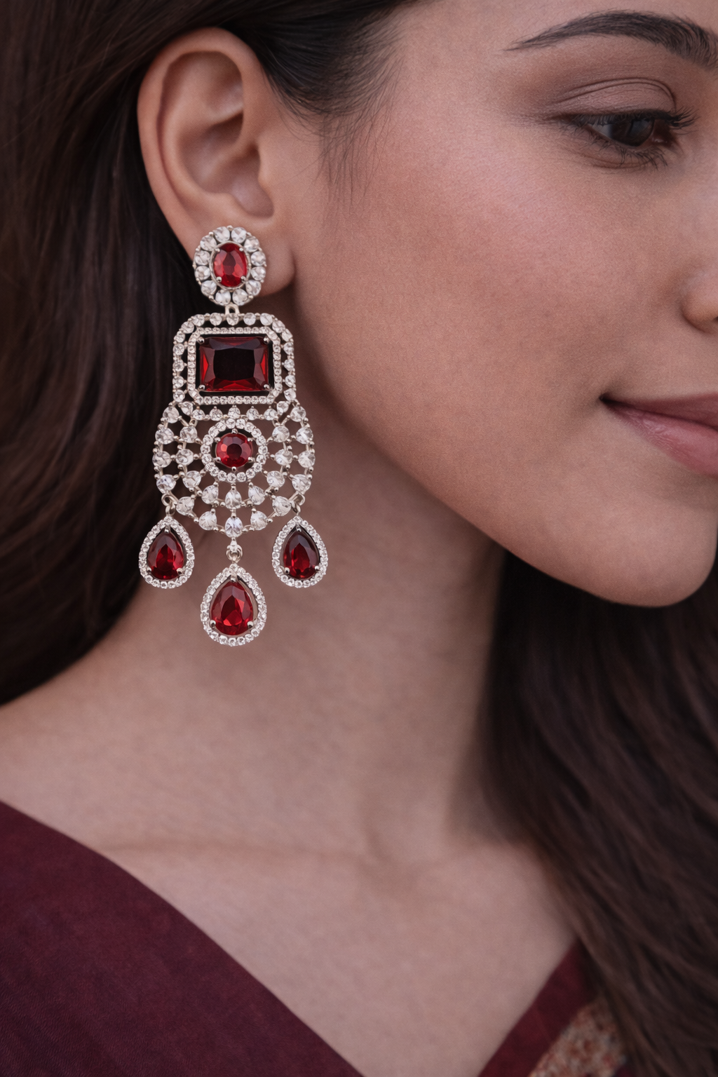 Crystal Cascade Luxe Drop Earrings