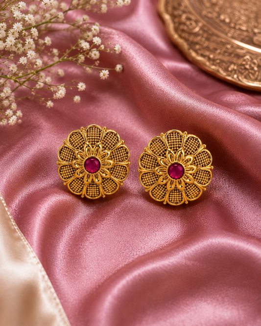 Gulnaar Heritage Floral Earrings
