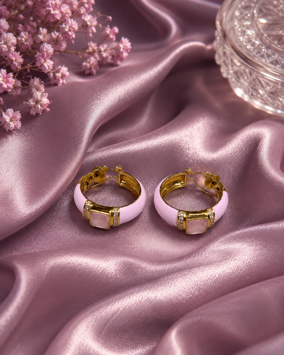 Pastel Gemstone Luxe Hoops
