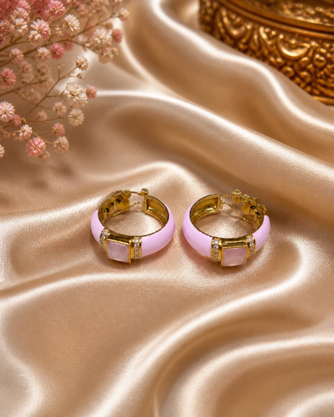Pastel Gemstone Luxe Hoops