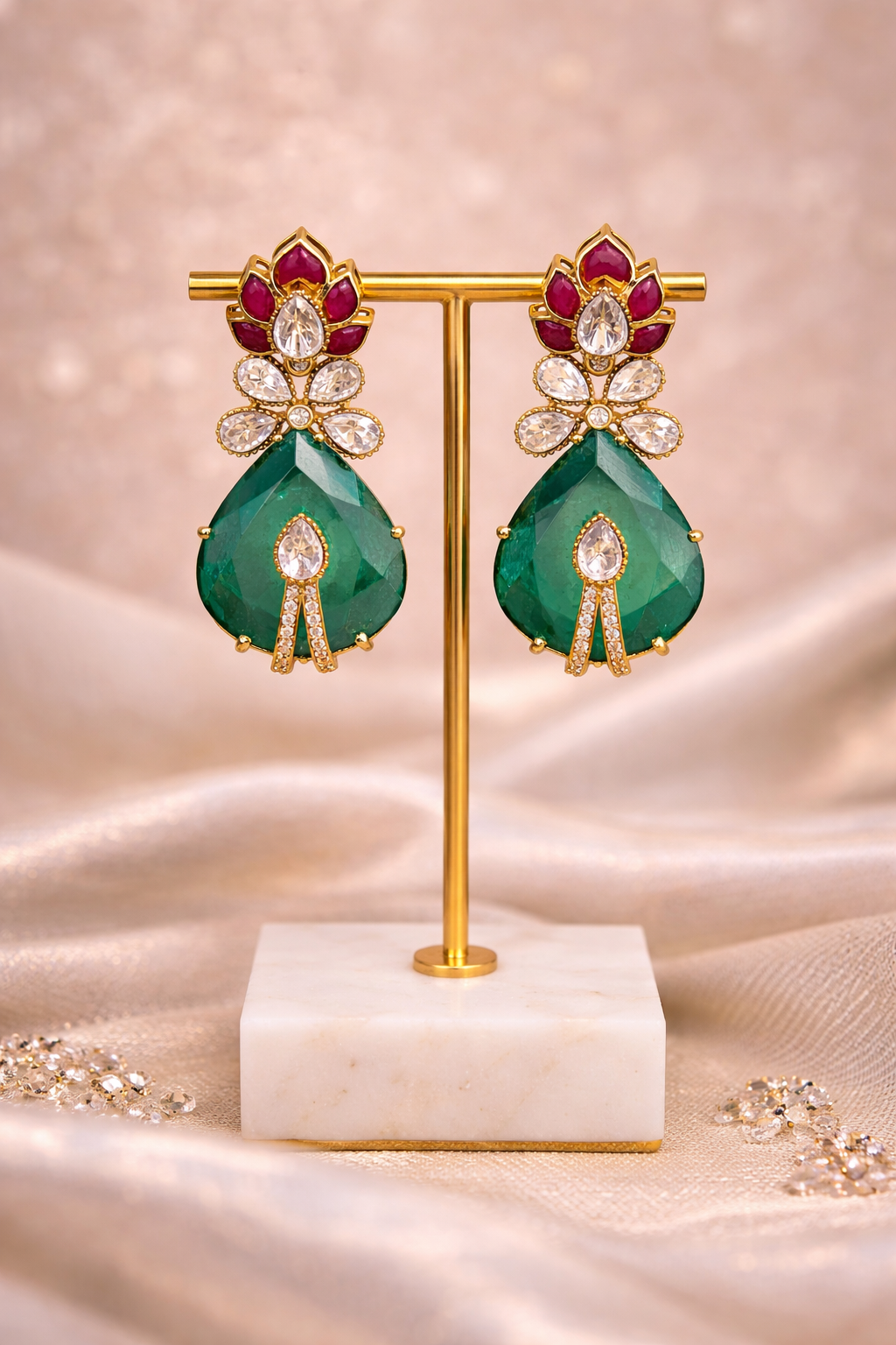 Bloom Luxe CZ Statement Earrings