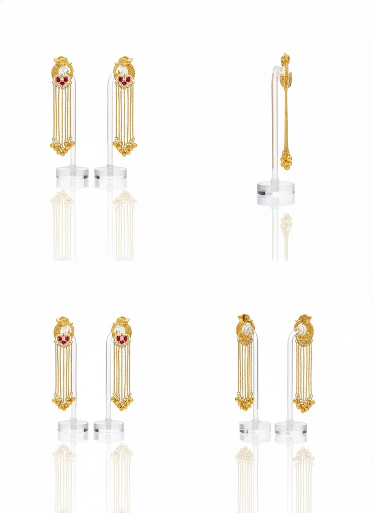 Ruby Mor Tassel Drops