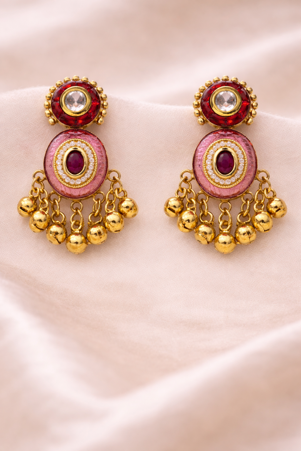 Zehra Kashmiri Pearl Jhumki Earrings