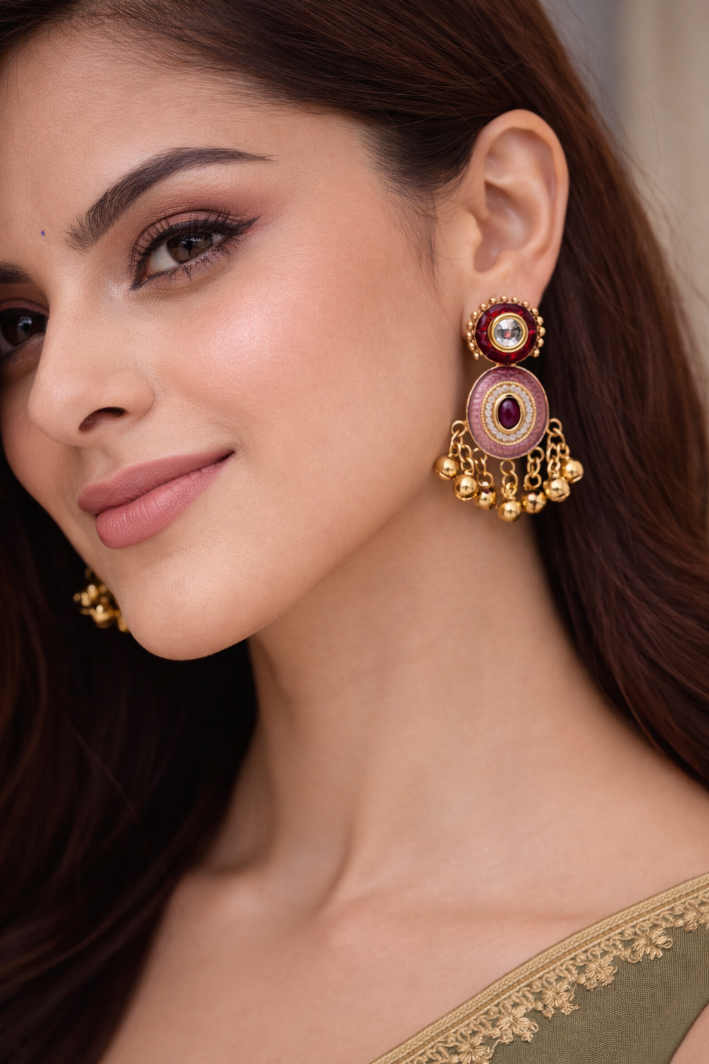 Zehra Kashmiri Pearl Jhumki Earrings