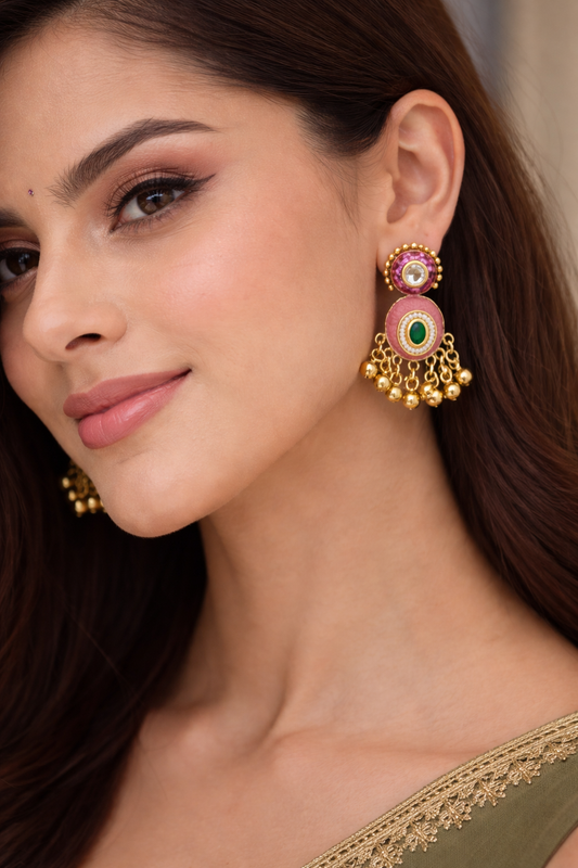 Zehra Kashmiri Pearl Jhumki Earrings