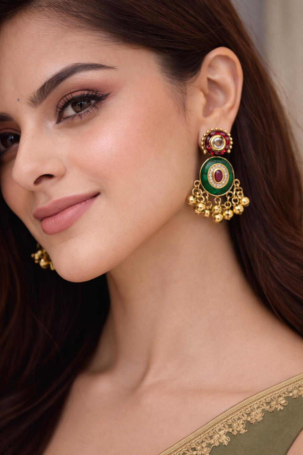 Zehra Kashmiri Pearl Jhumki Earrings