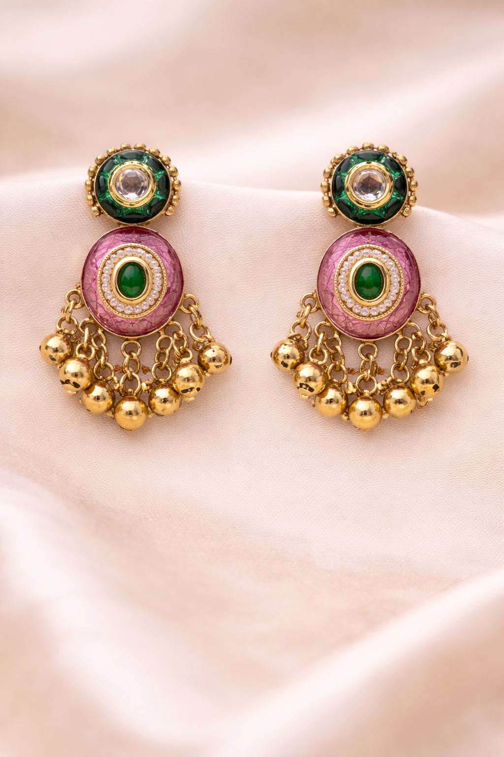 Zehra Kashmiri Pearl Jhumki Earrings