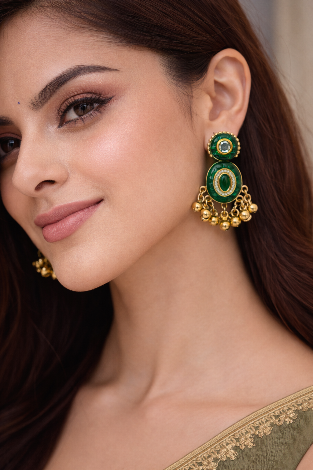 Zehra Kashmiri Pearl Jhumki Earrings