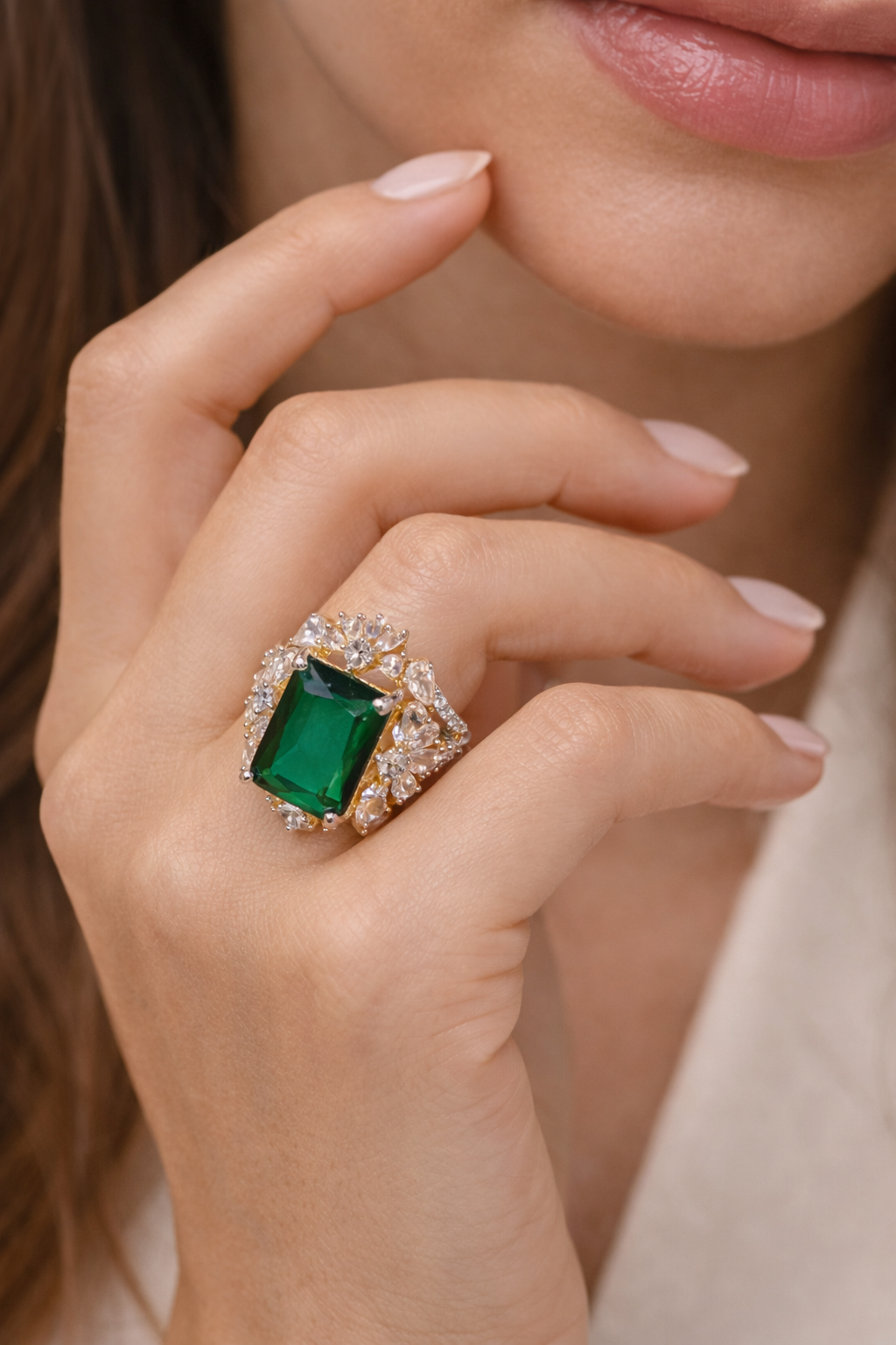 Ruby Royale CZ Cocktail Ring