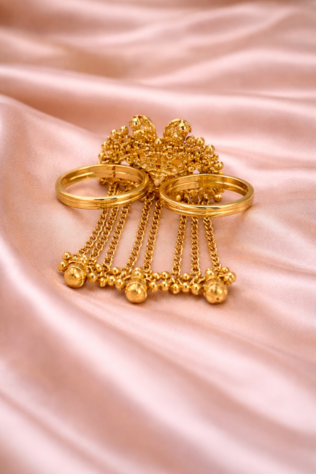 Mayura Ratna Temple Double Finger Ring