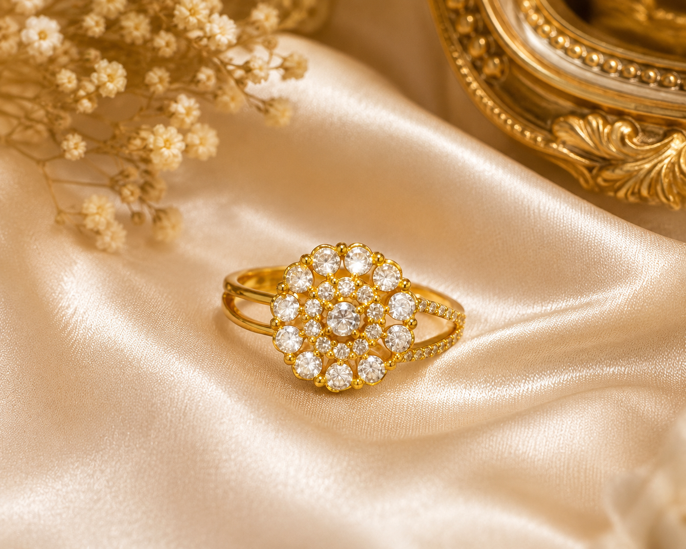 Starlight Bloom Statement Ring