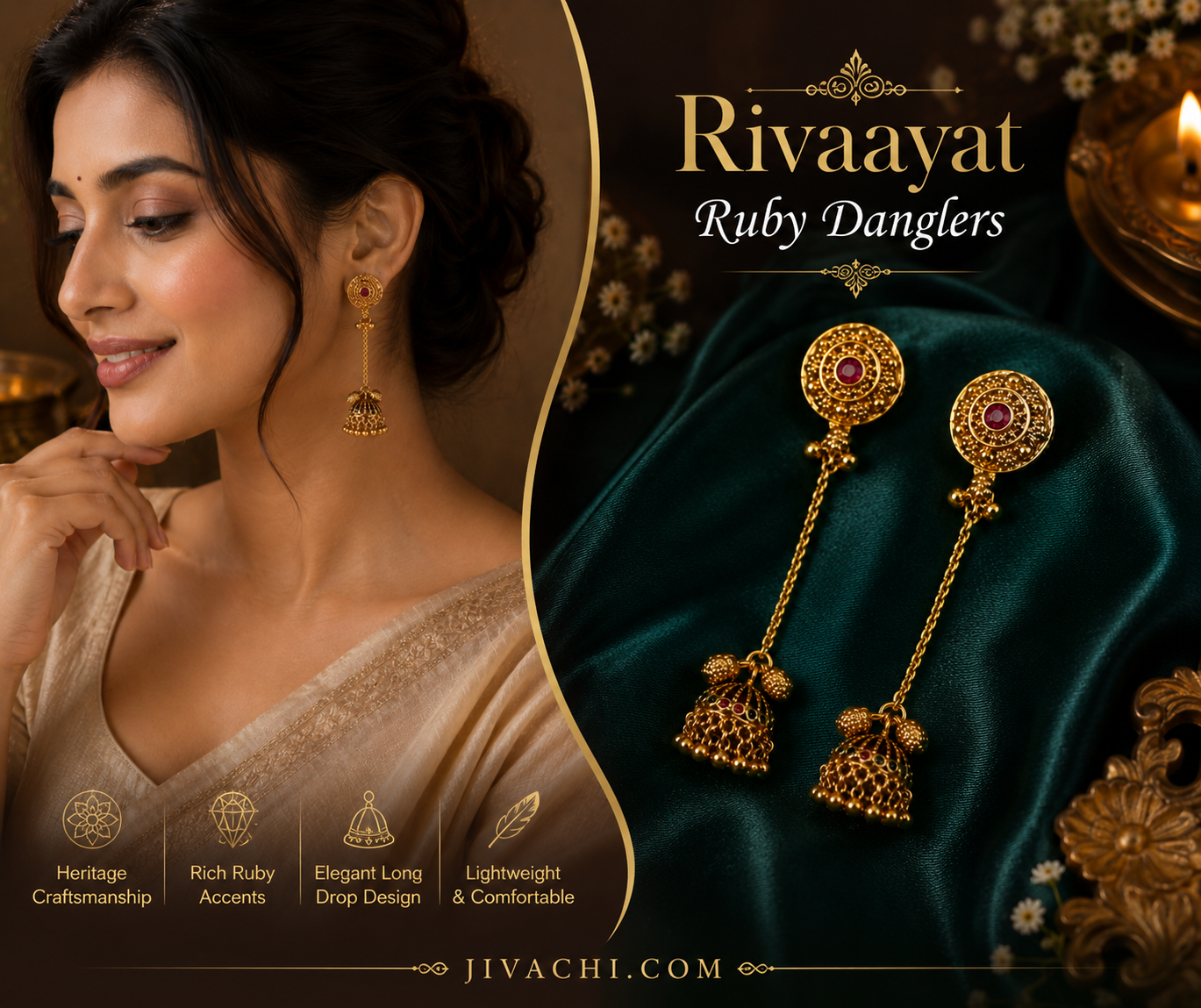 Rivaayat Ruby Danglers