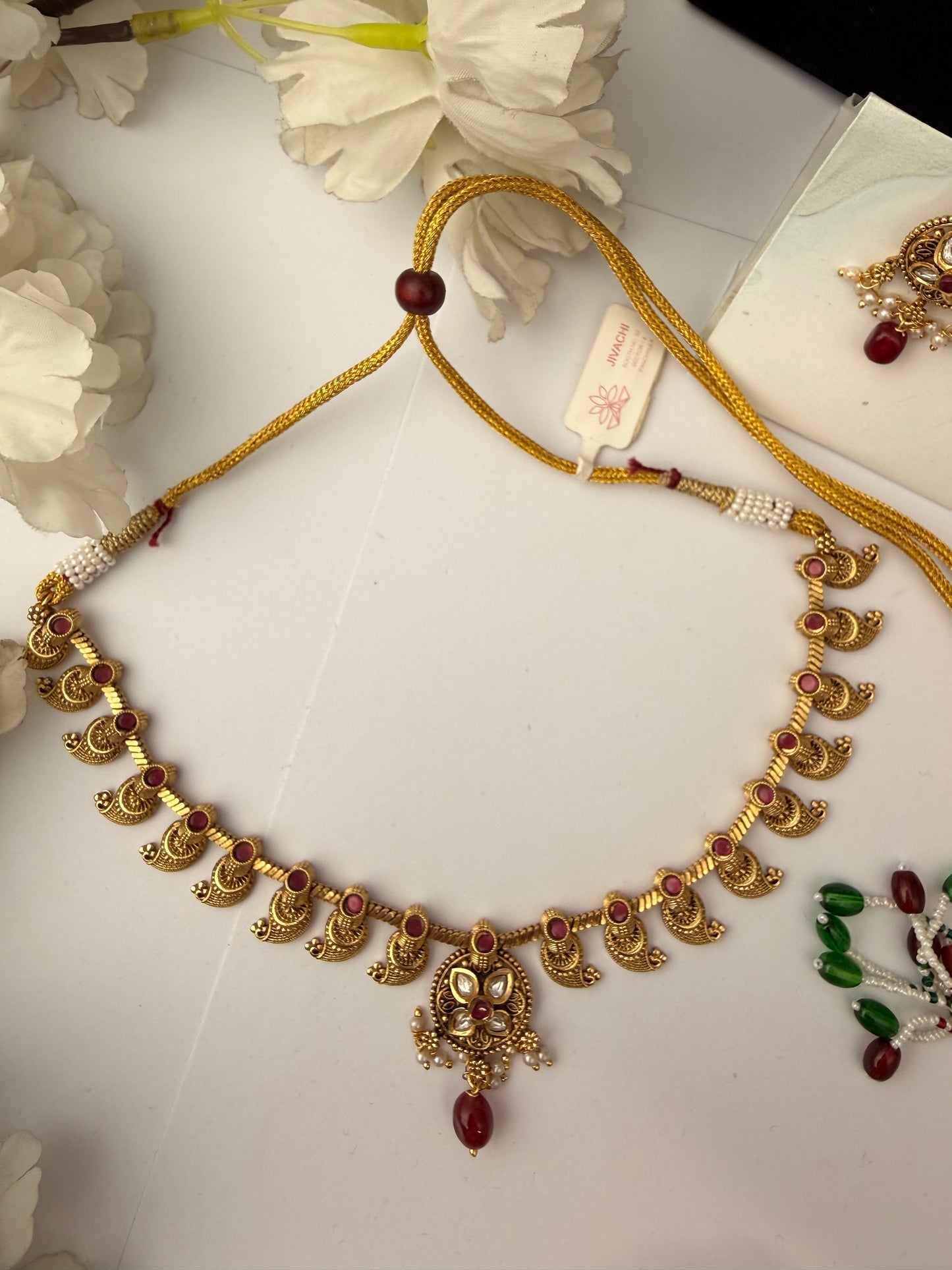 Rajkumari Chandrika Temple Necklace Set