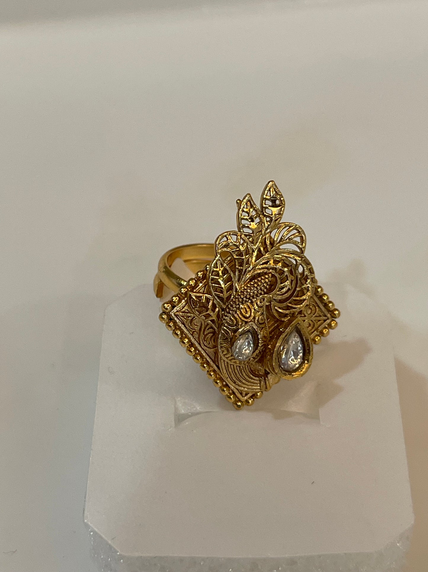 Nupur Antique Golden Ring