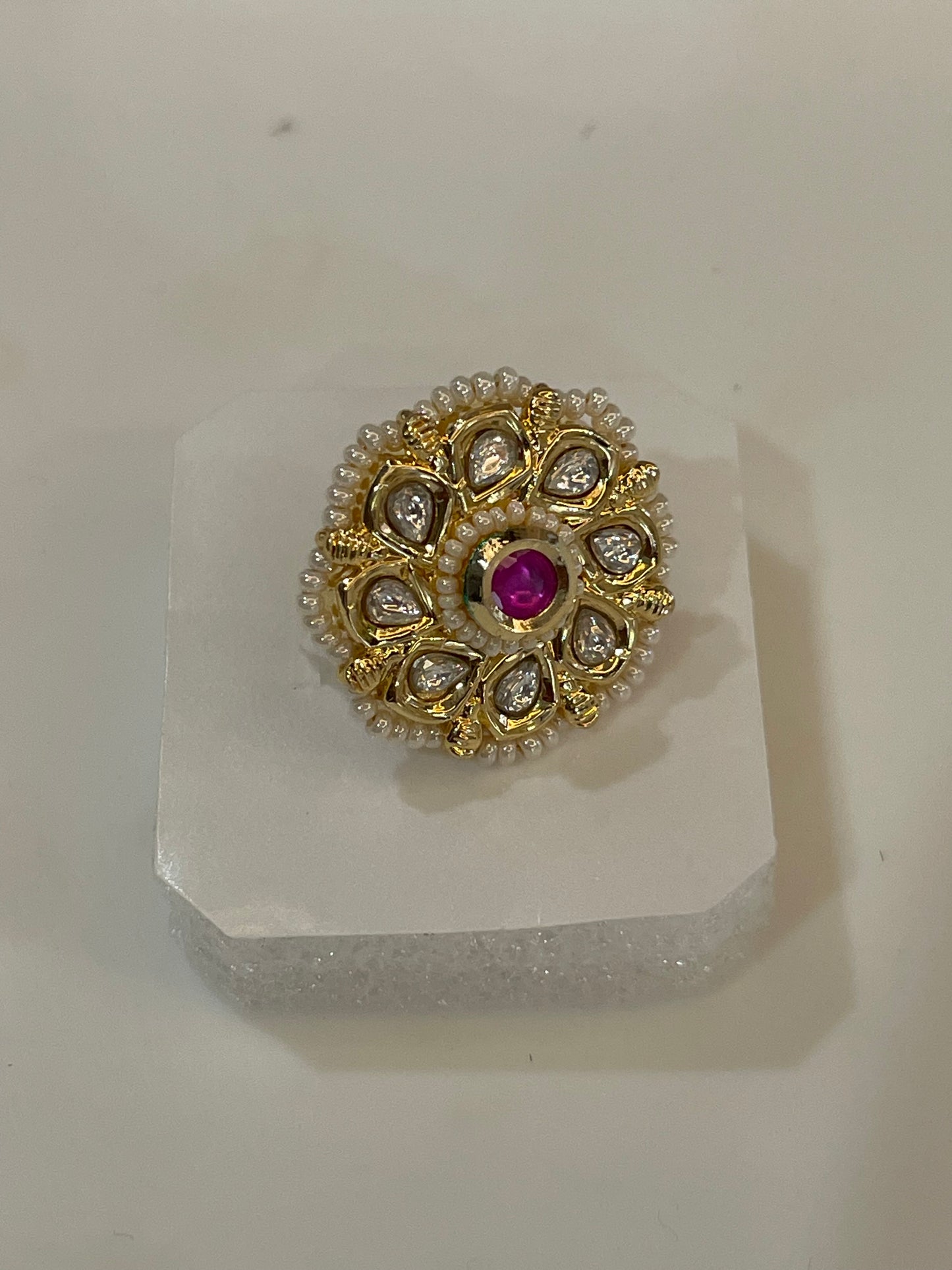 Royal Ruby Blossom Ring