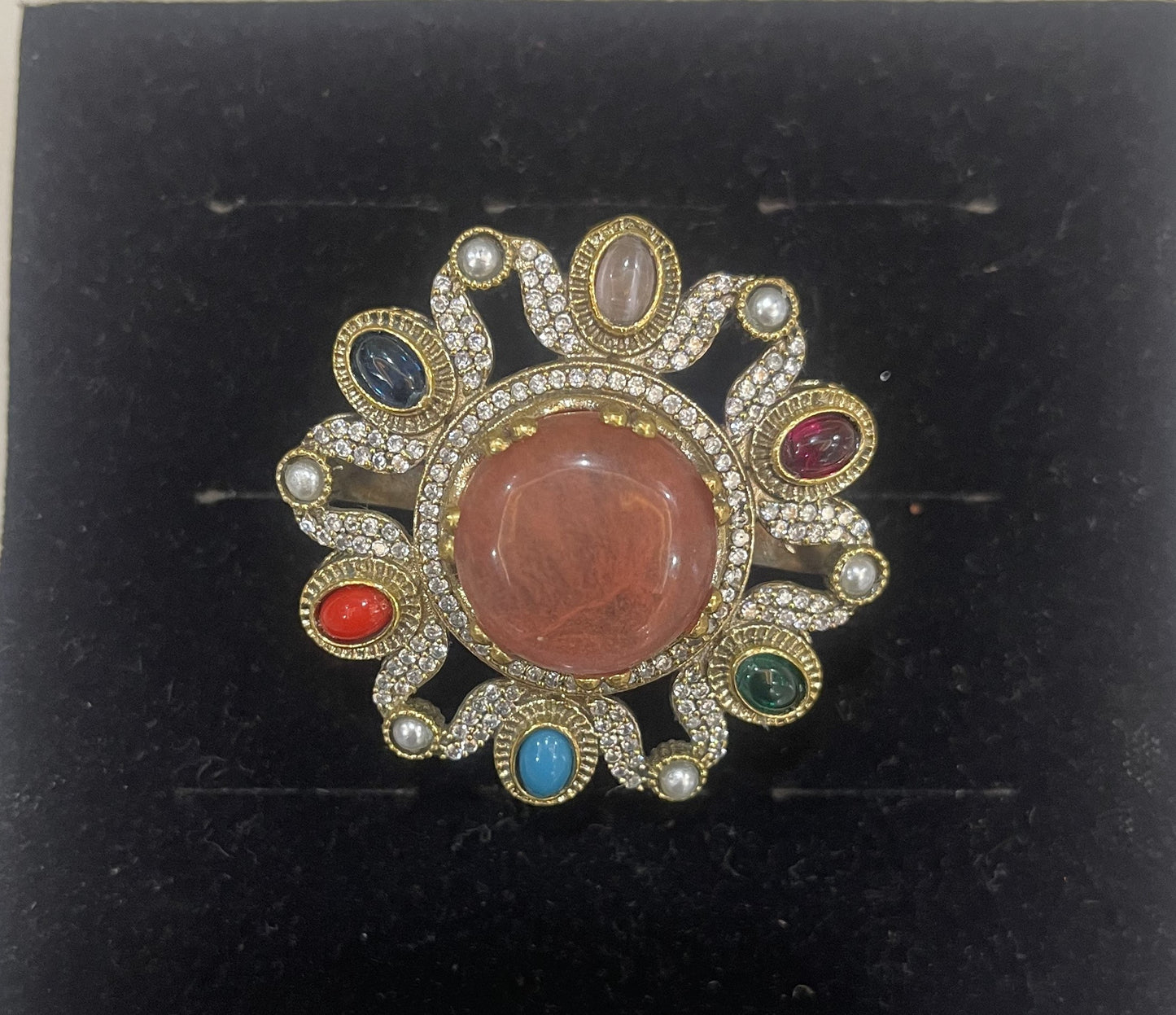 Navratna Royale Statement Cocktail Ring