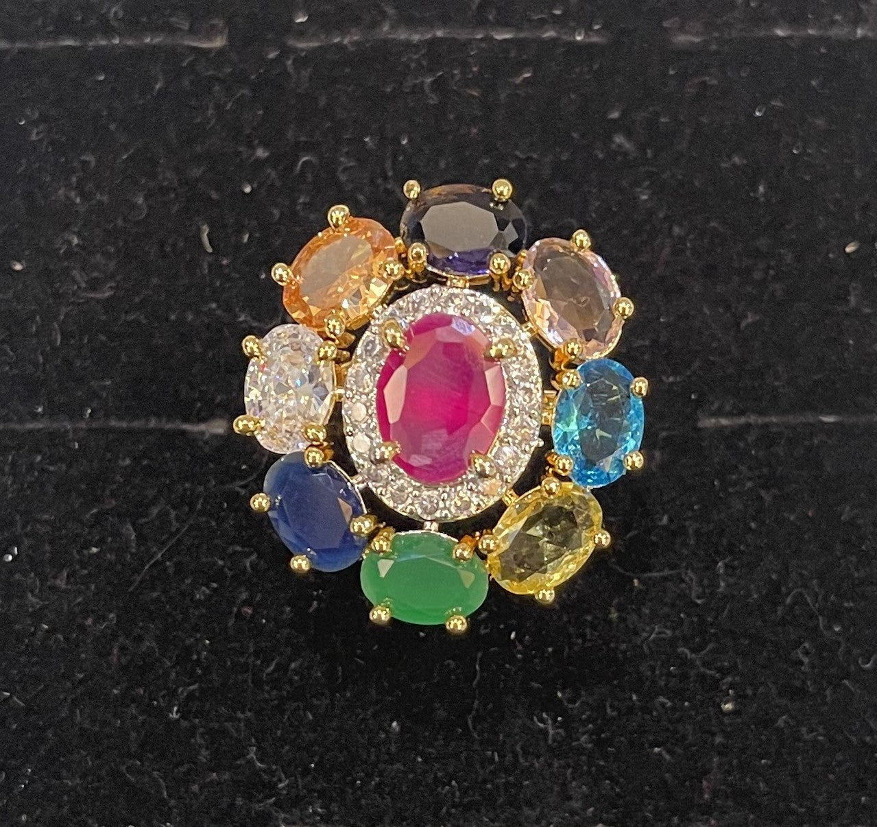 Cosmic Navratna Statement Ring