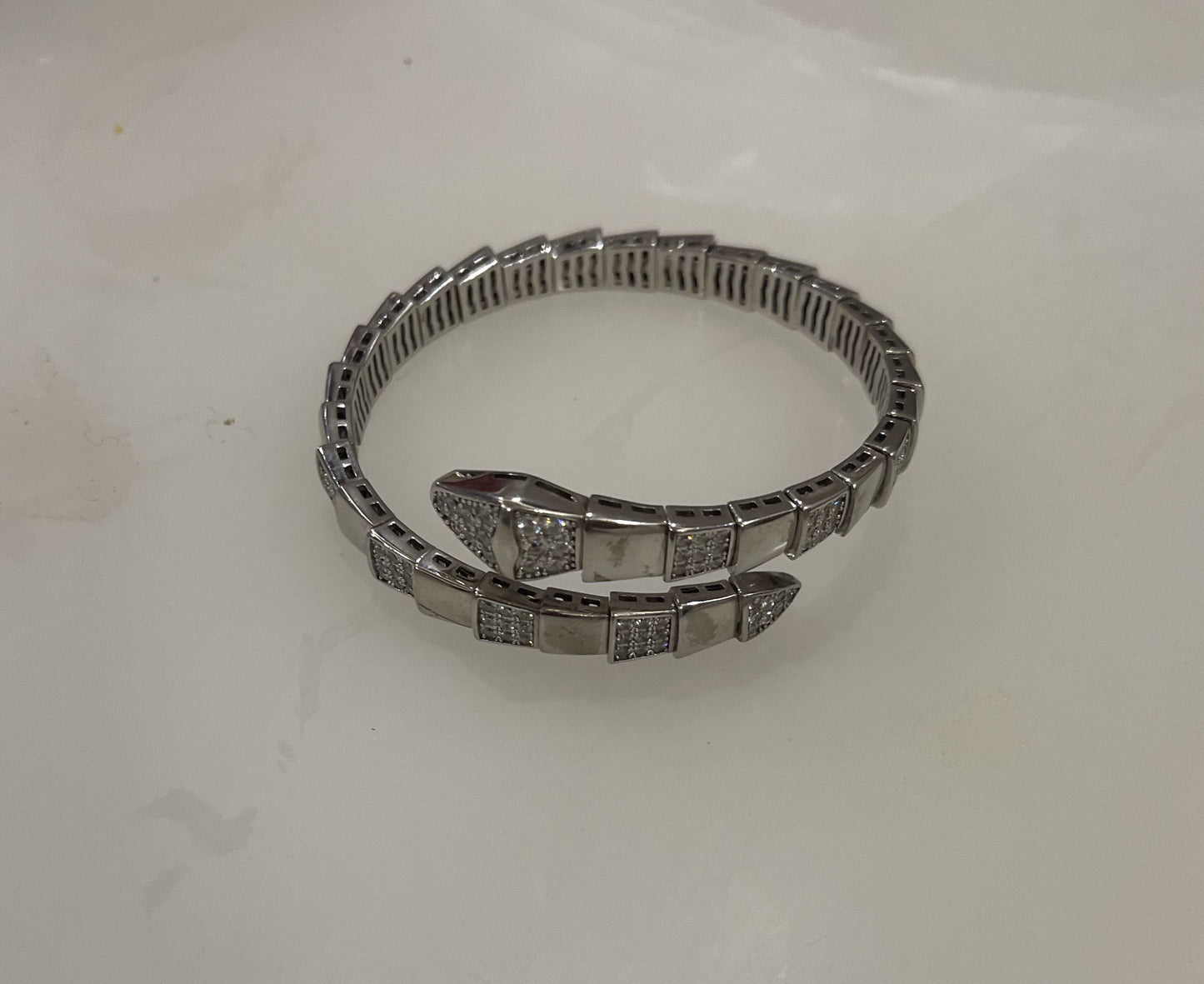 Serpentina Luxe 925 Silver CZ Bracelet