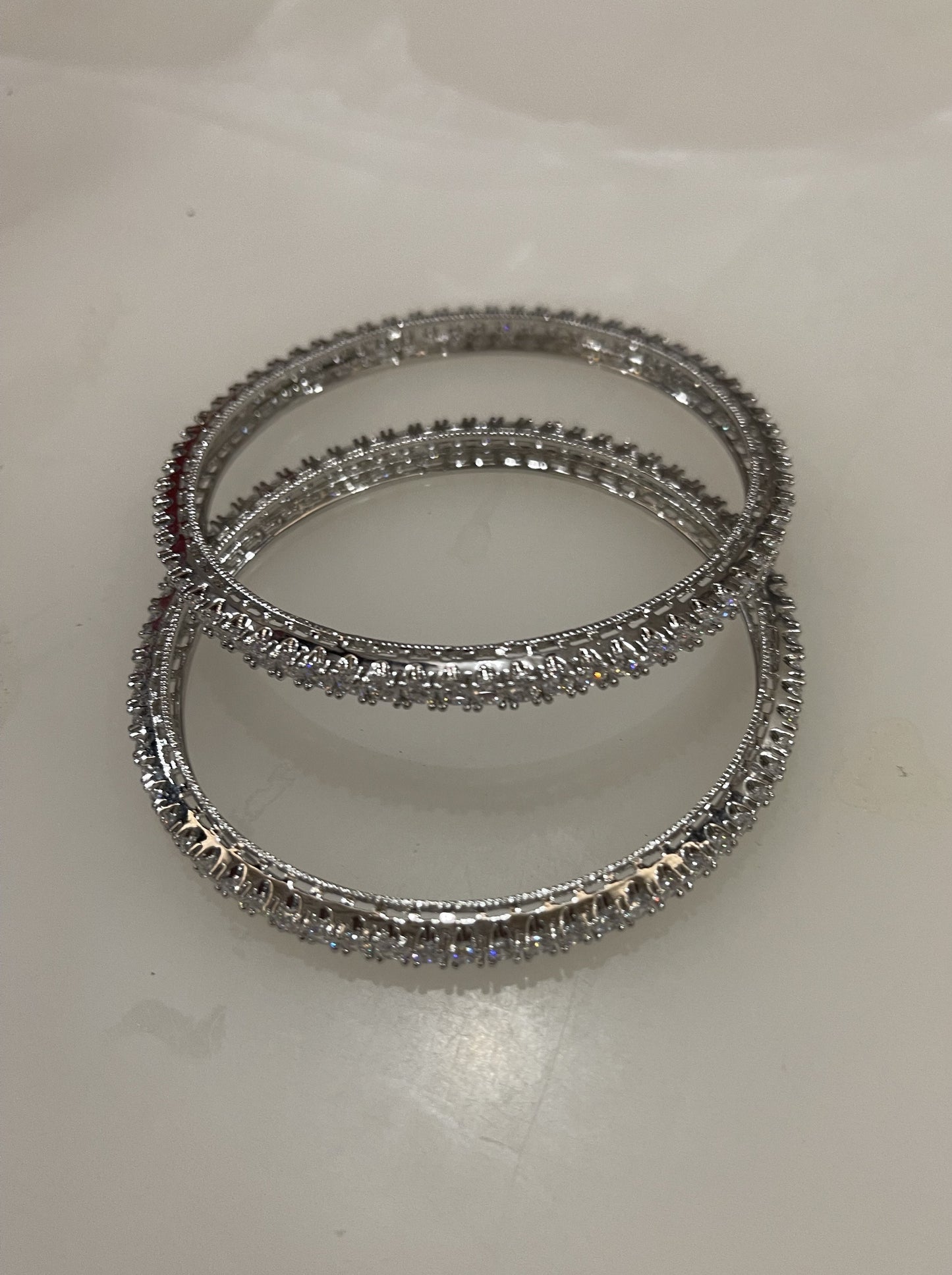 Celestia Sparkle 925 Silver Tennis Bracelets (Pair)