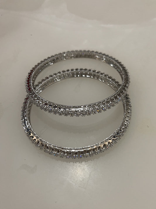 Celestia Sparkle 925 Silver Tennis Bracelets (Pair)