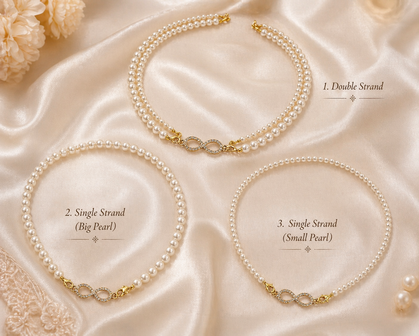 Infinity Elegance 3-in-1 Pearl Necklace