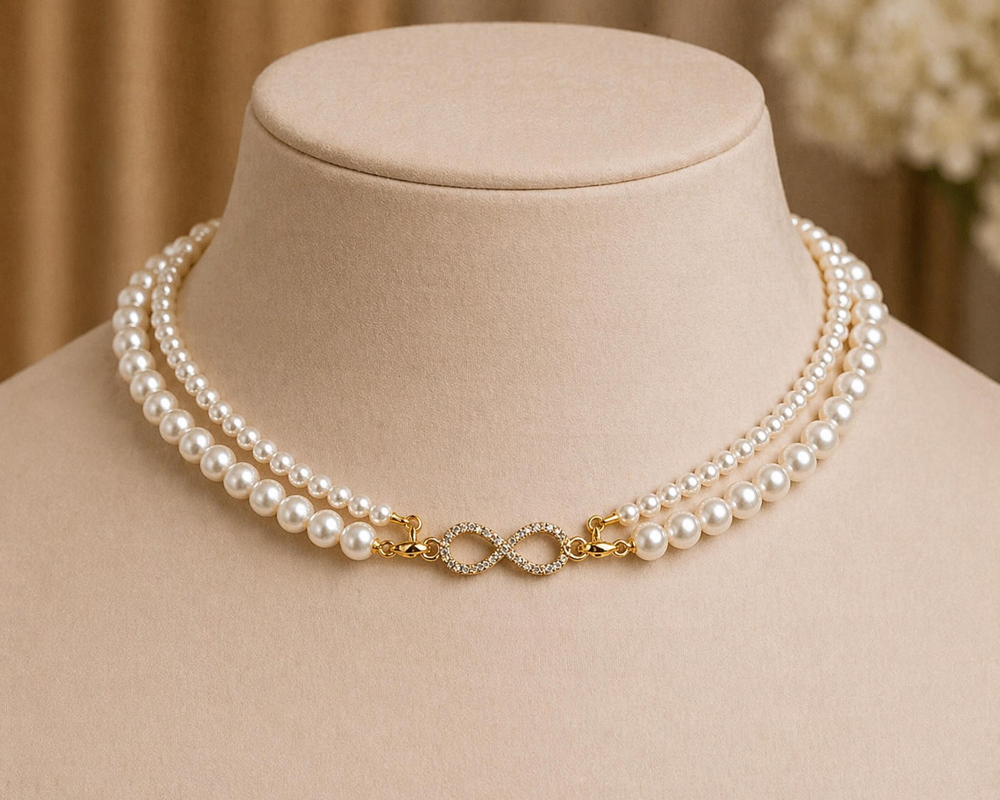 Infinity Elegance 3-in-1 Pearl Necklace
