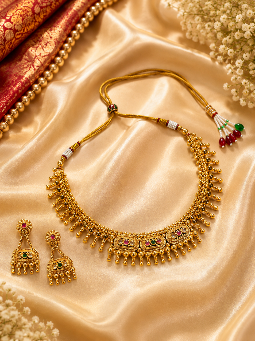 Rajnandini Antique Heritage Necklace Set