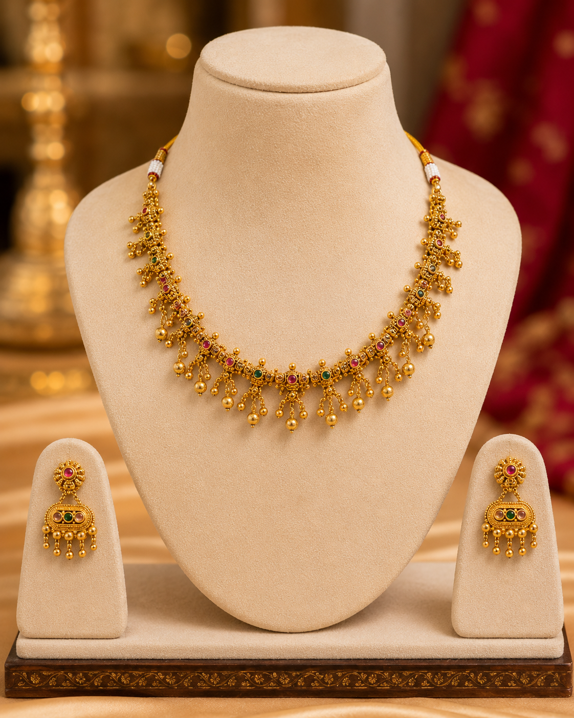 Rajnandini Antique Heritage Necklace Set